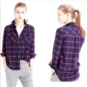 J Crew Factory flannel quarter zip